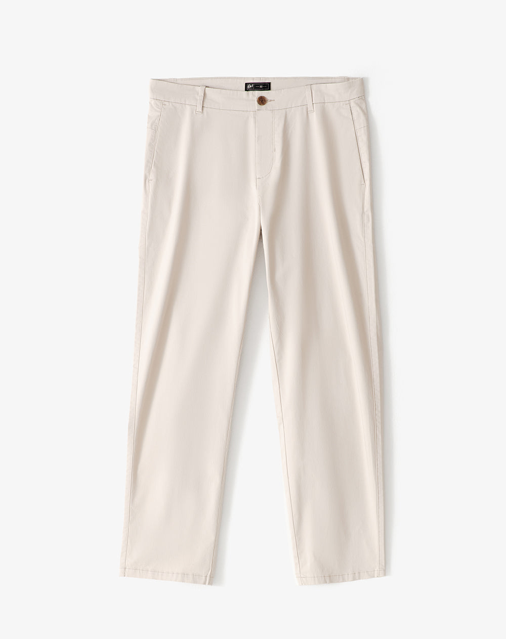 Pantalón regular tiro medio arena hombre