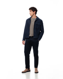Pantalón regular tiro medio azul hombre