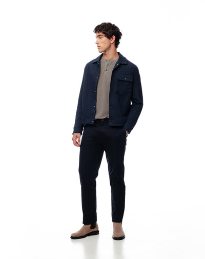 Pantalón regular tiro medio azul hombre