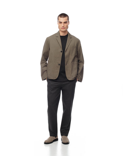 Pantalón regular tiro medio gris oscuro hombre