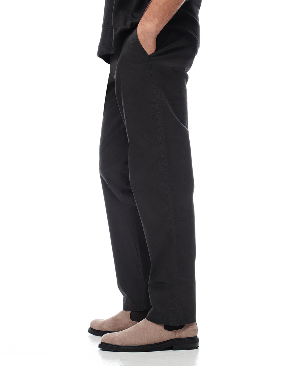 Pantalón regular tiro medio gris oscuro hombre