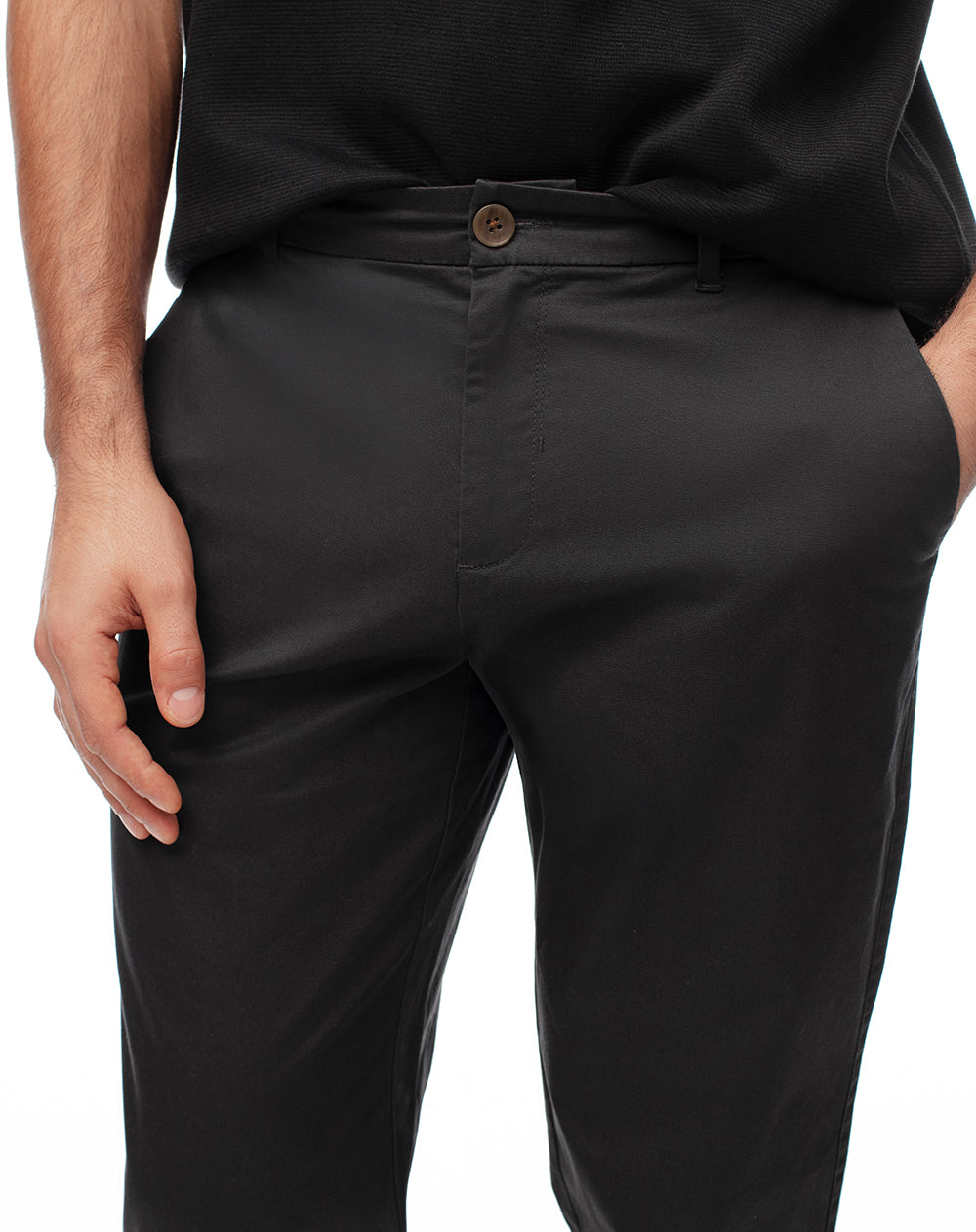 Pantalón regular tiro medio gris oscuro hombre