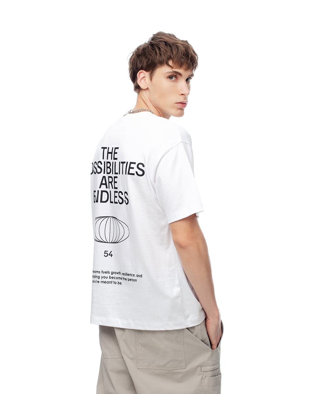 Camiseta regular fit manga corta blanca