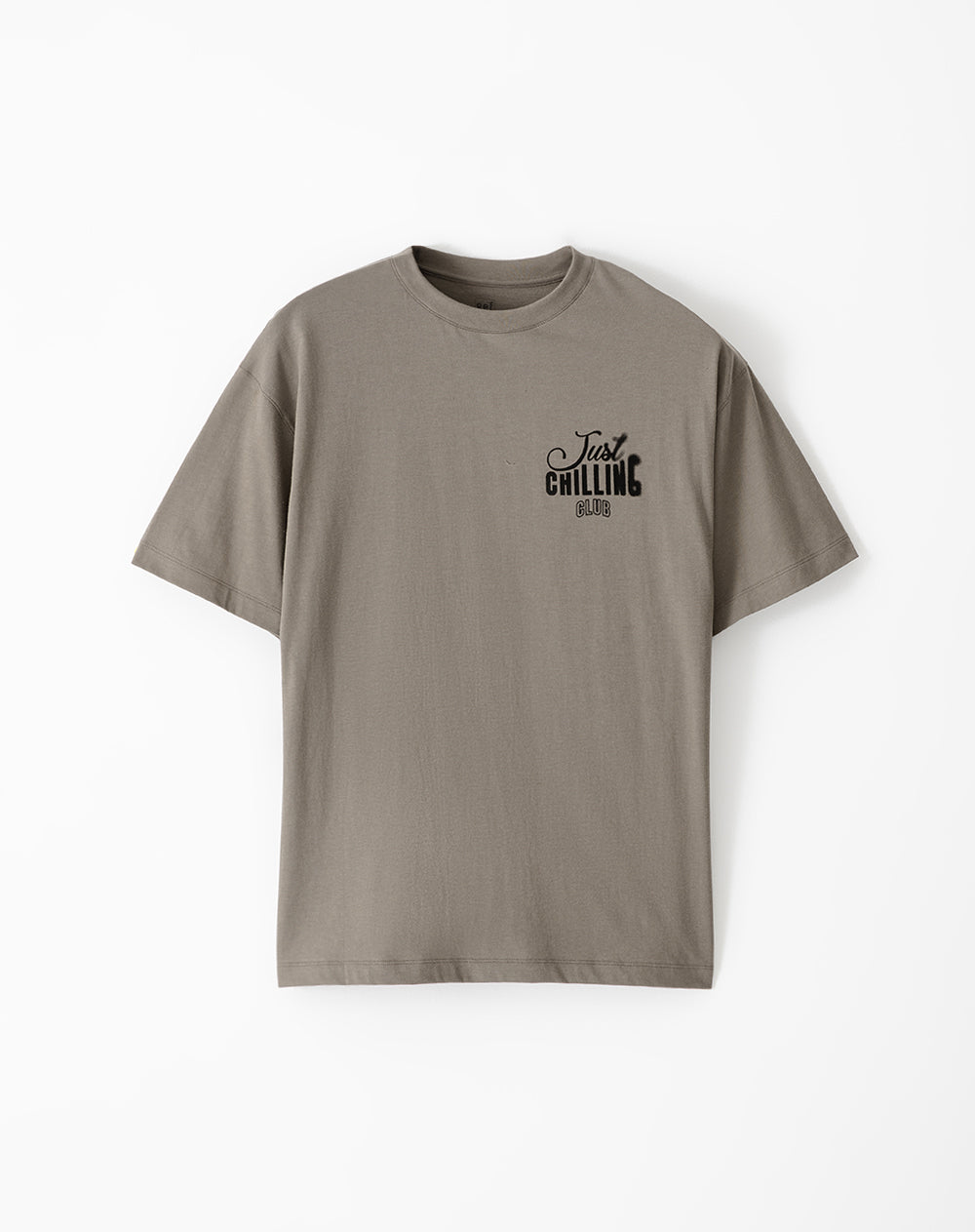 Camiseta regular fit manga corta café