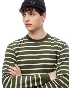 Camibuzo regular algodón rayas hombre