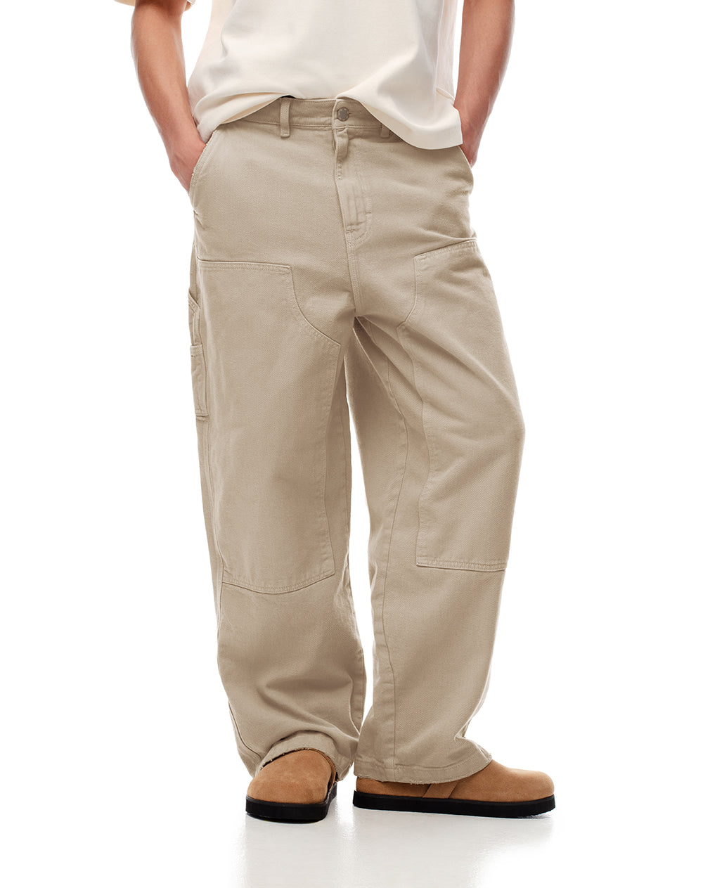 Jean carpintero caqui hombre