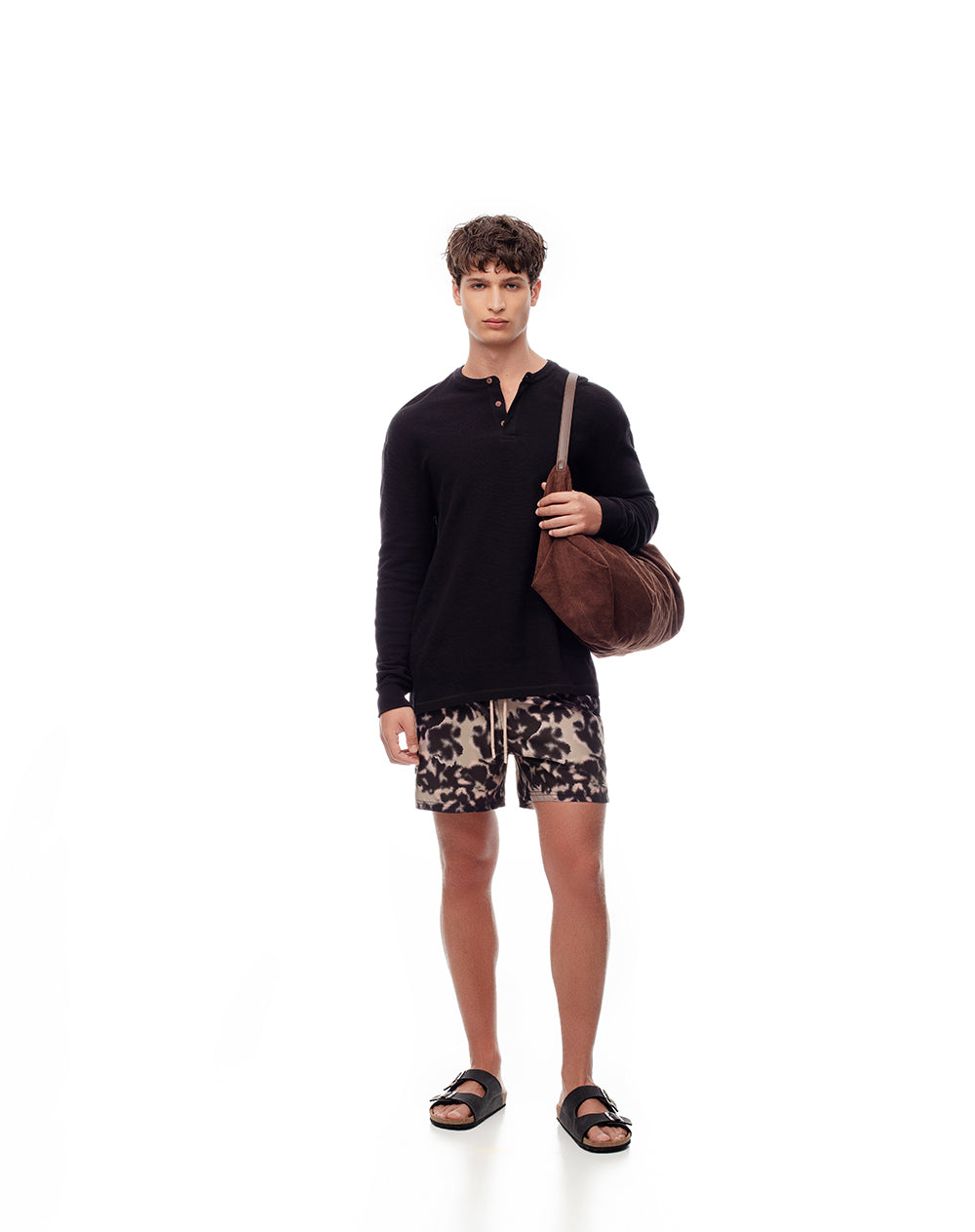 Short pantaloneta habano estampado