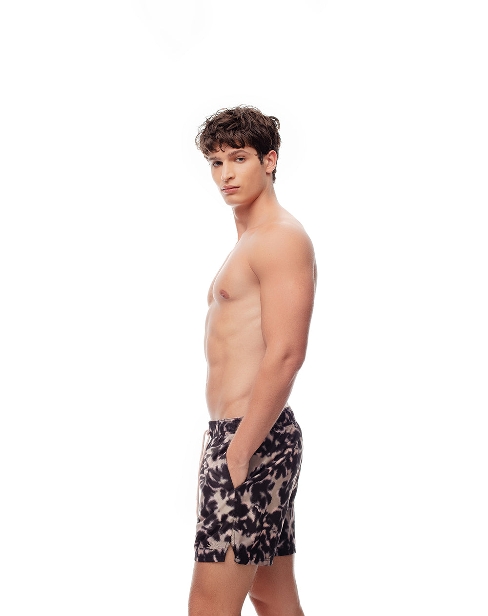 Short pantaloneta habano estampado
