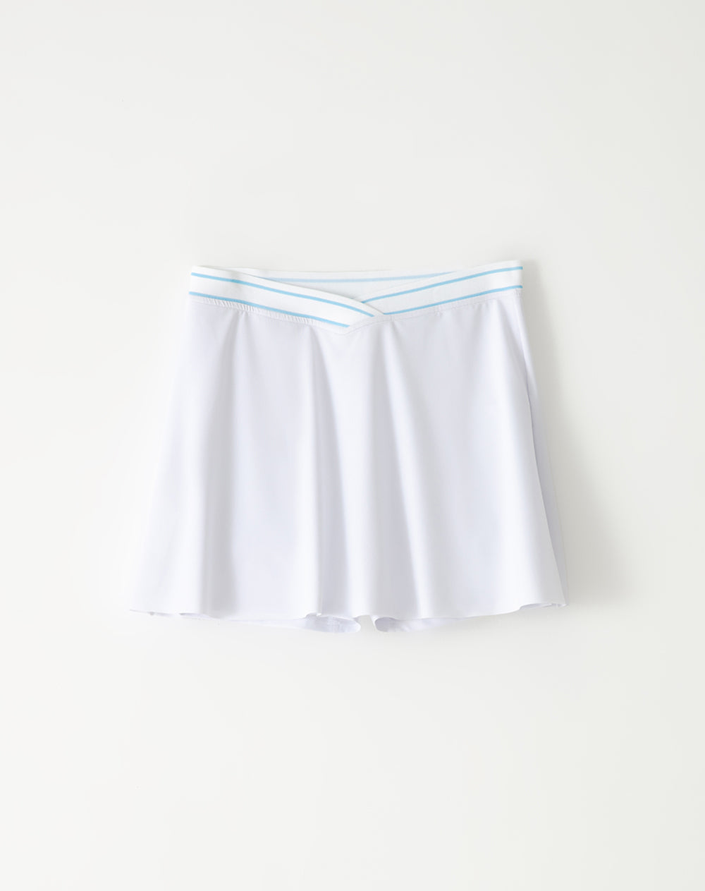 Falda short tiro alto blanca