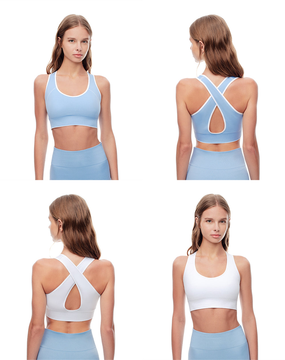 Top tiras anchas soporte alto blanco