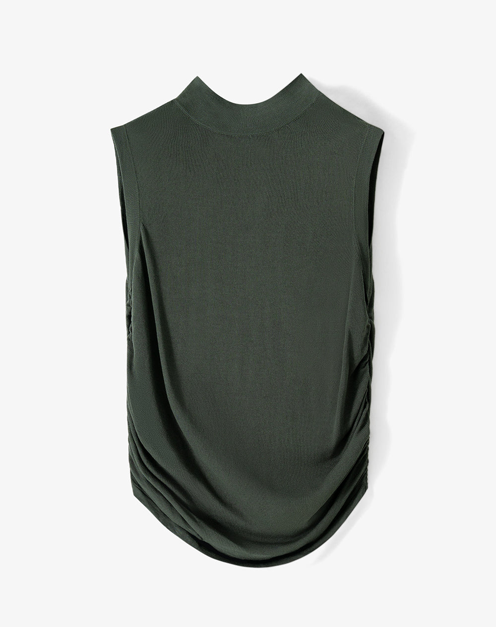 Blusa regular drapeada verde mujer