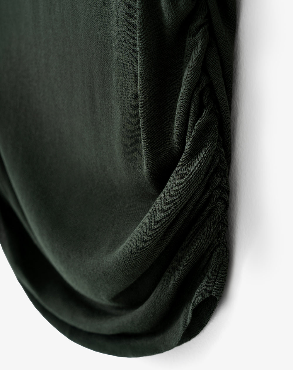 Blusa regular drapeada verde mujer