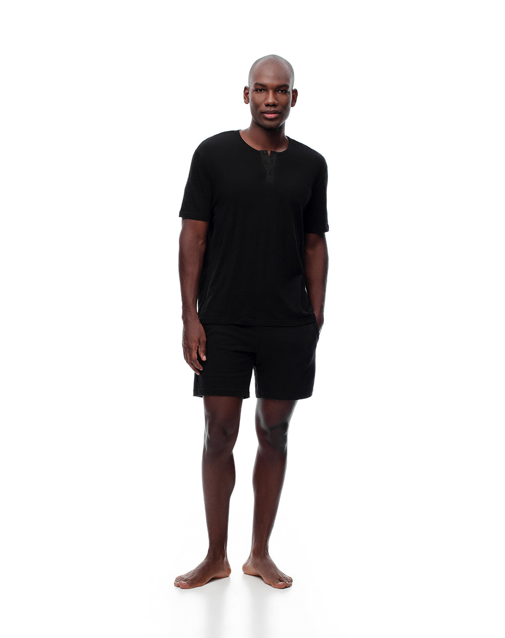 Camiseta relaxed fit manga corta negra