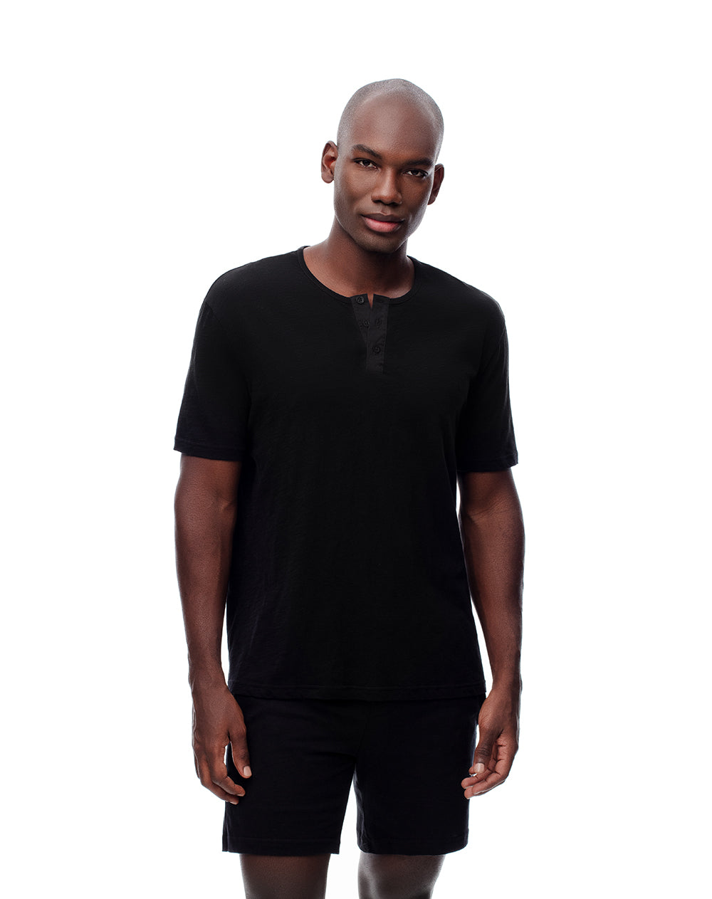 Camiseta relaxed fit manga corta negra