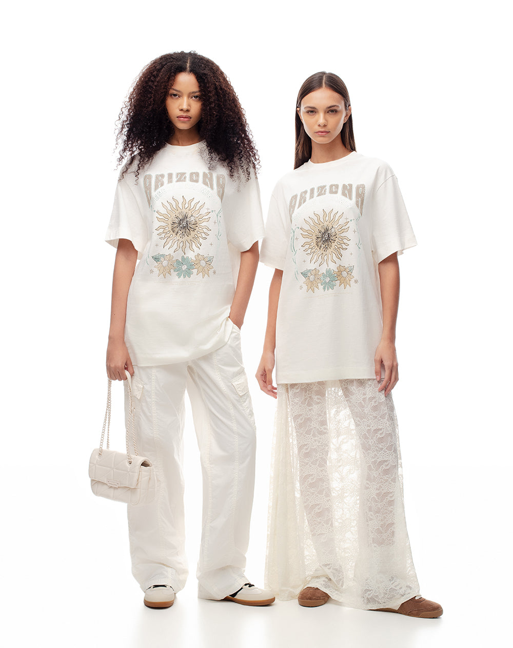 Camiseta relaxed fit manga corta cruda