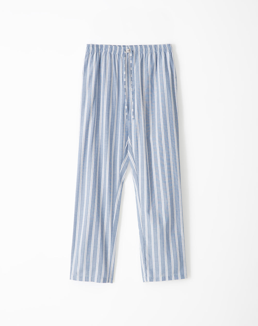Pantalón regular fit tiro medio azul rayas