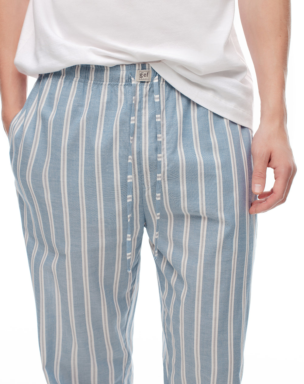 Pantalón de pijama algodón rayas hombre