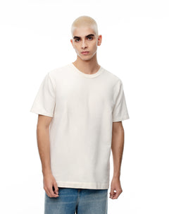 Camiseta oversized fit manga corta vainilla