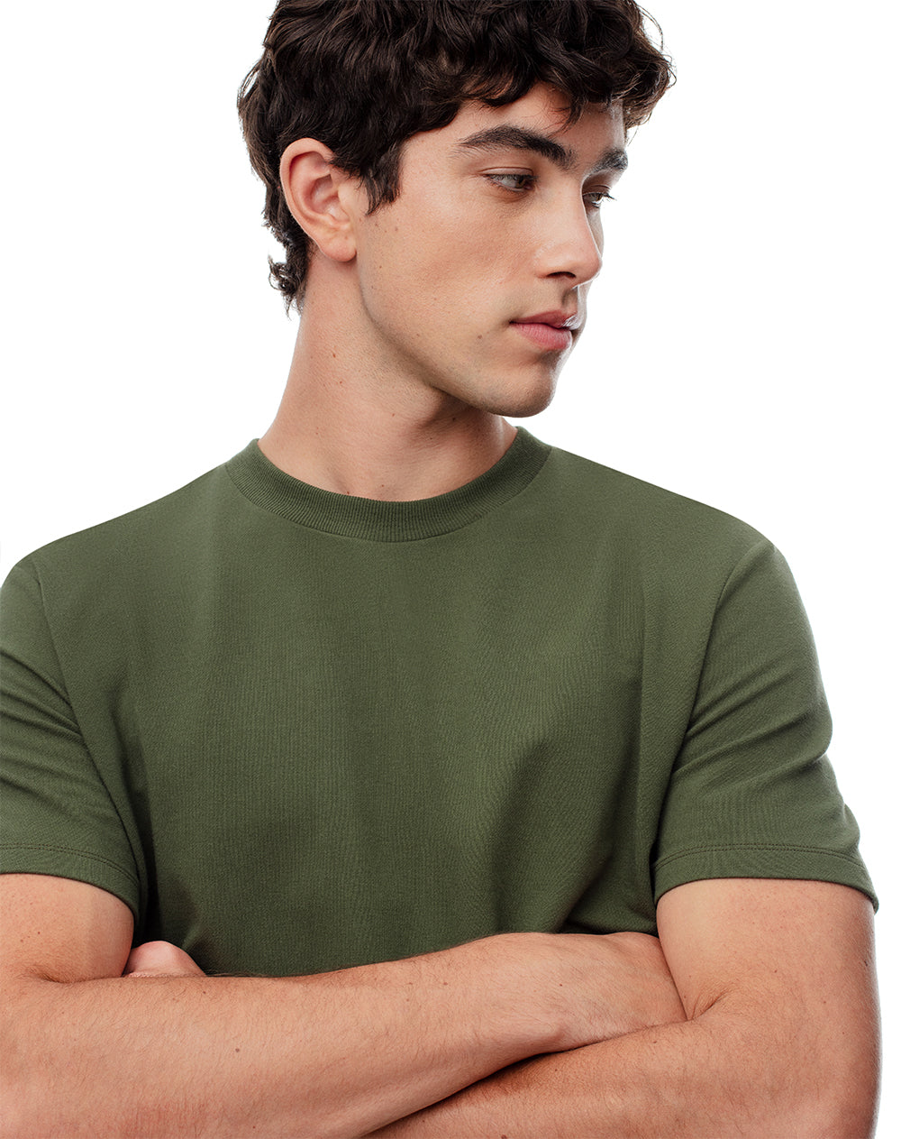 Camiseta oversized fit manga corta verde