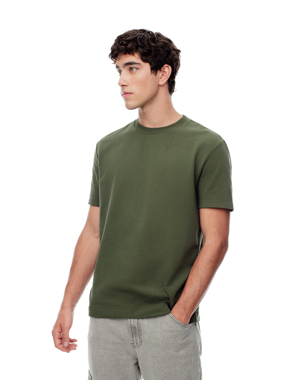 Camiseta oversized fit manga corta verde