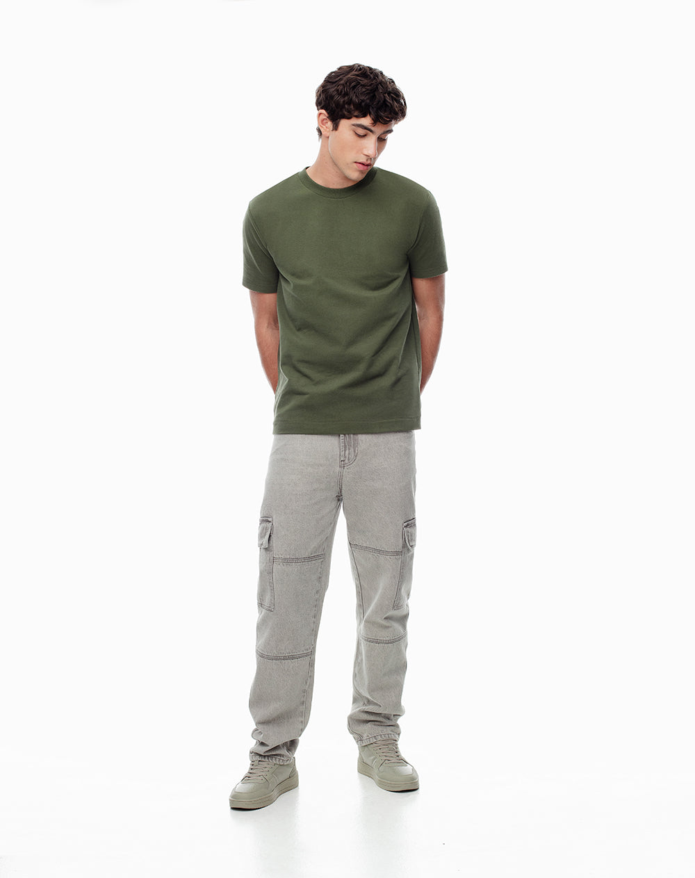 Camiseta oversized fit manga corta verde