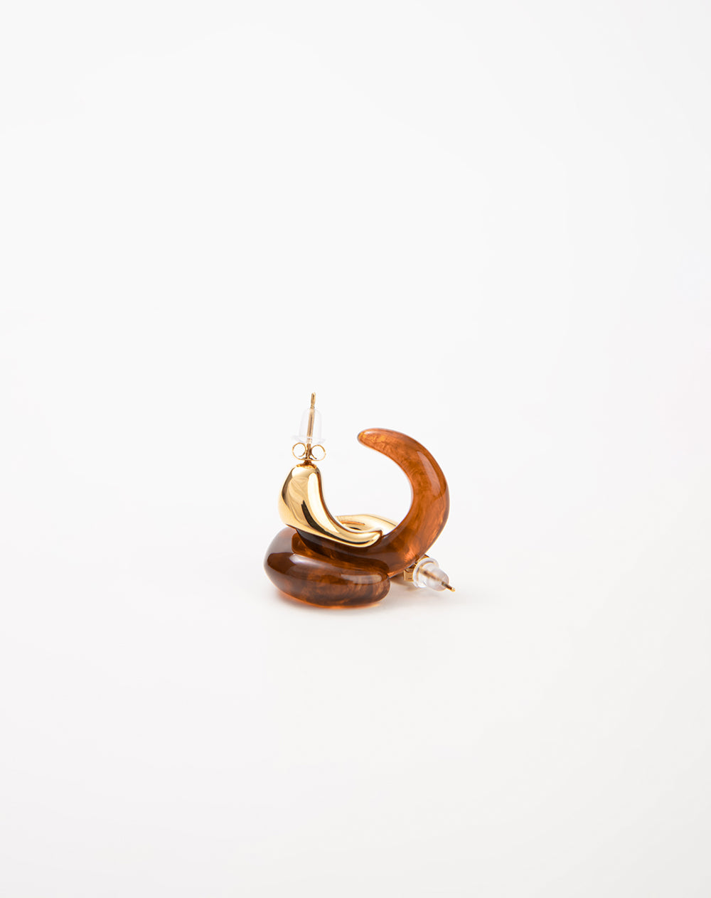 Aretes tipo aro bicolor