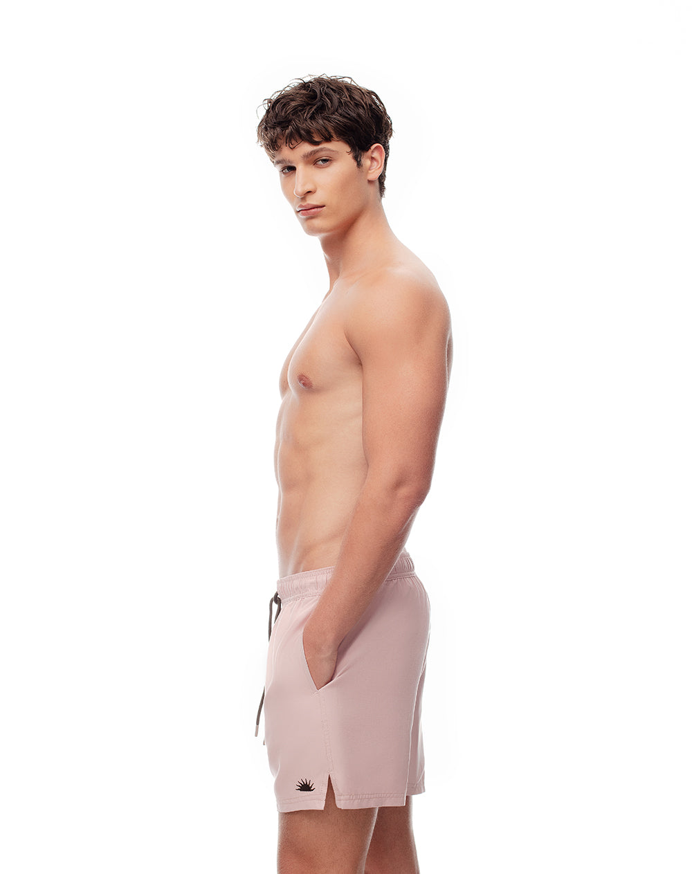Pantaloneta de baño palo rosa hombre