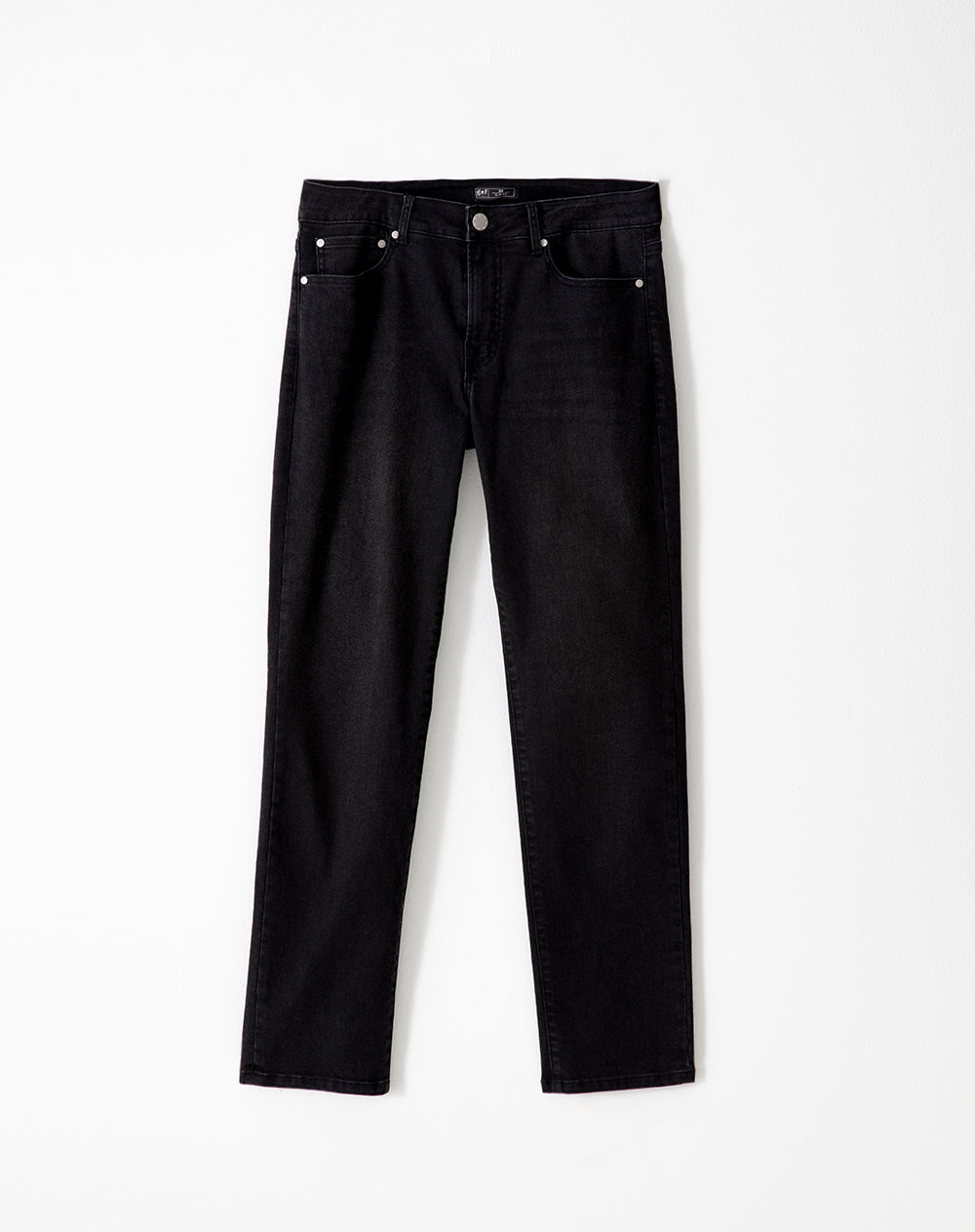 Jean slim fit tiro medio denim negro