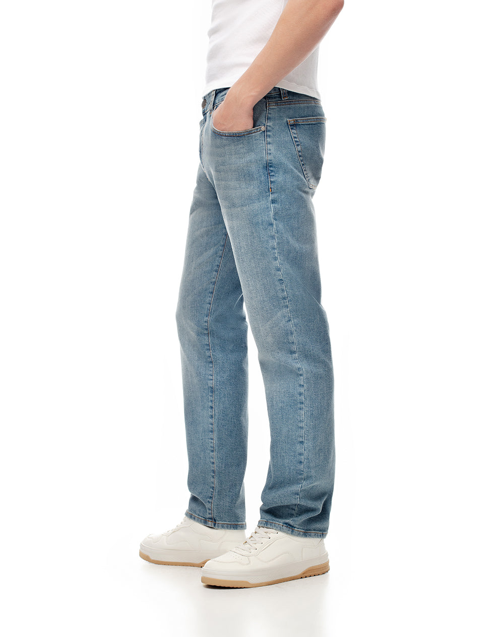 Jean slim fit tiro medio indigo