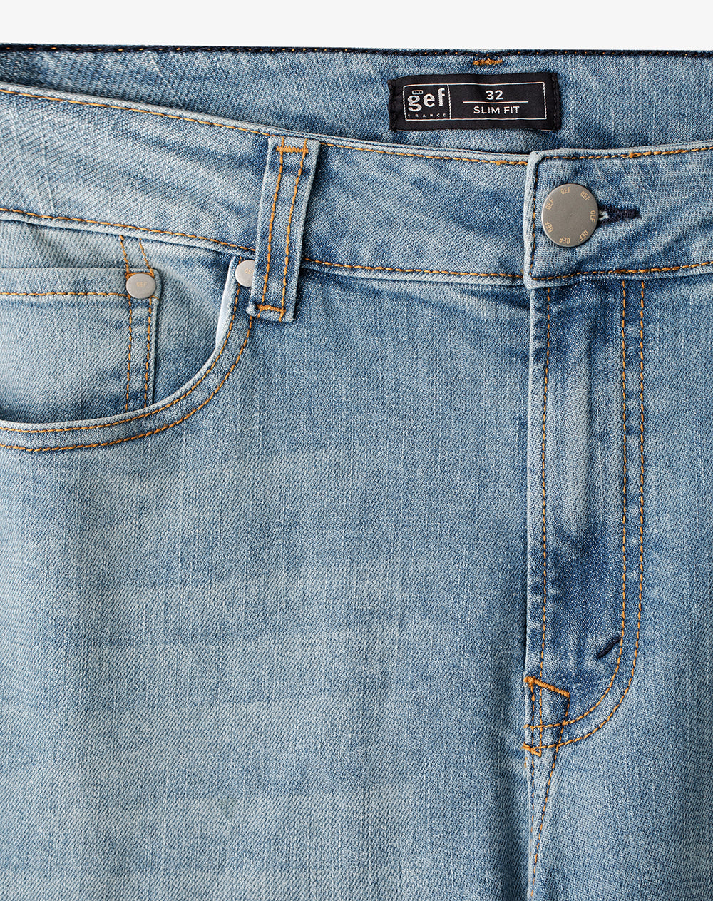 Jean slim fit tiro medio indigo