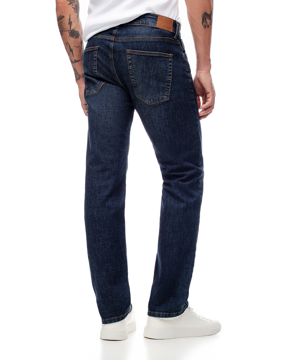 Jean slim fit tiro medio indigo oscuro
