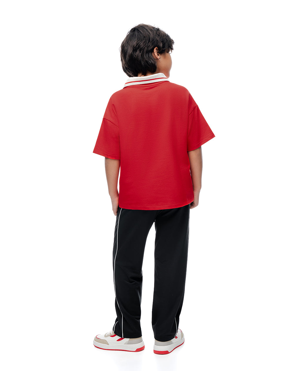Camiseta regular manga corta roja niño