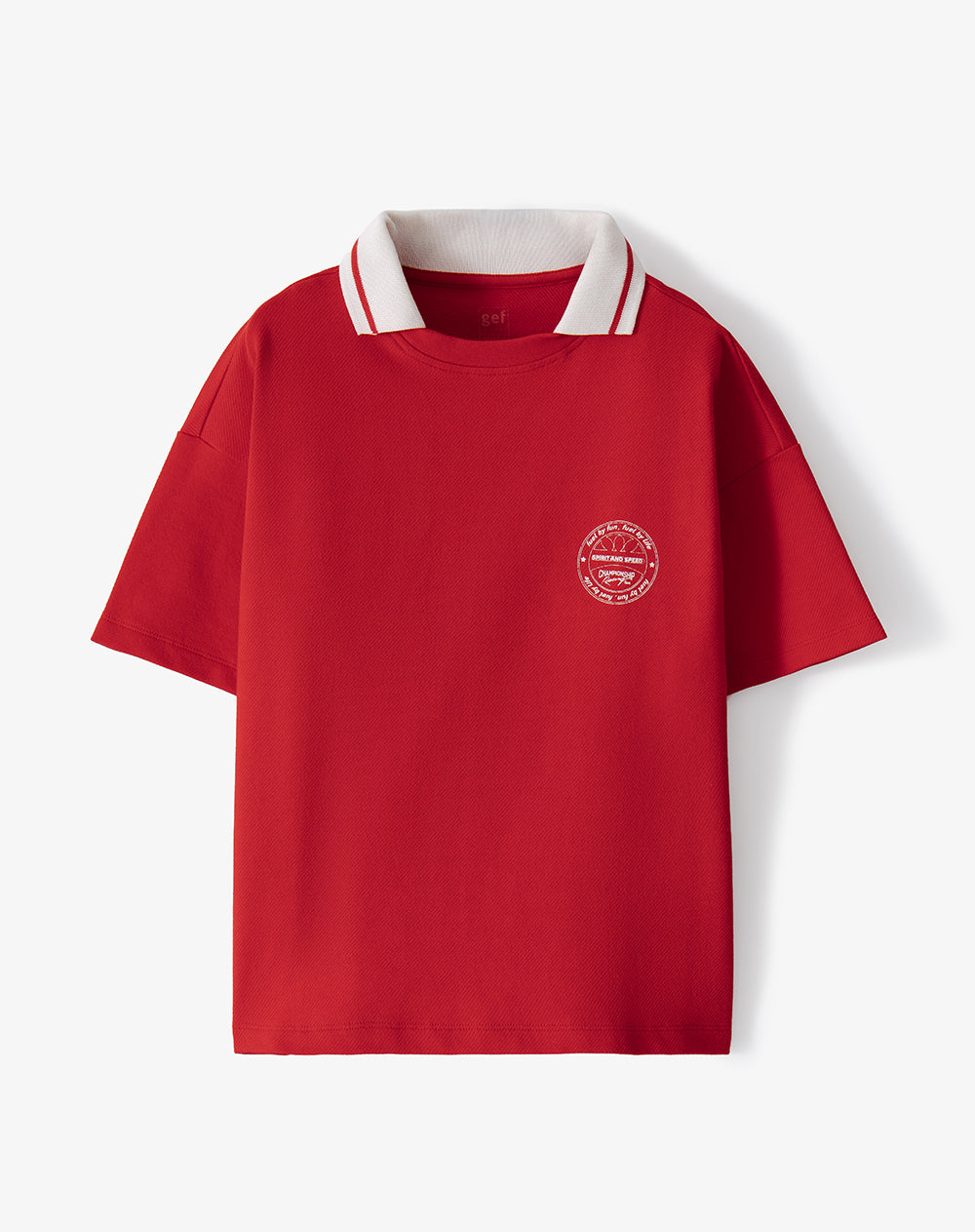 Camiseta regular manga corta roja niño