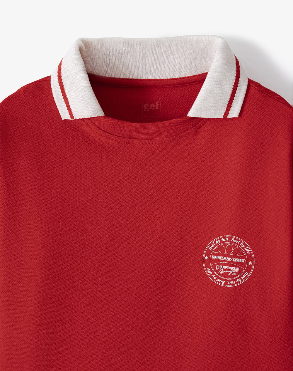 Camiseta regular manga corta roja niño