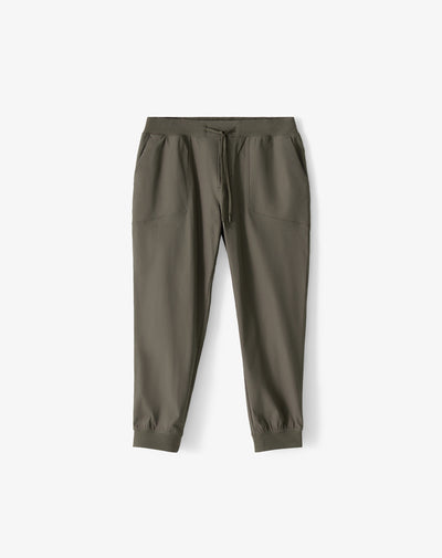 Jogger relaxed tiro medio café hombre