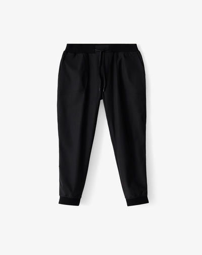 Jogger relaxed tiro medio negro hombre