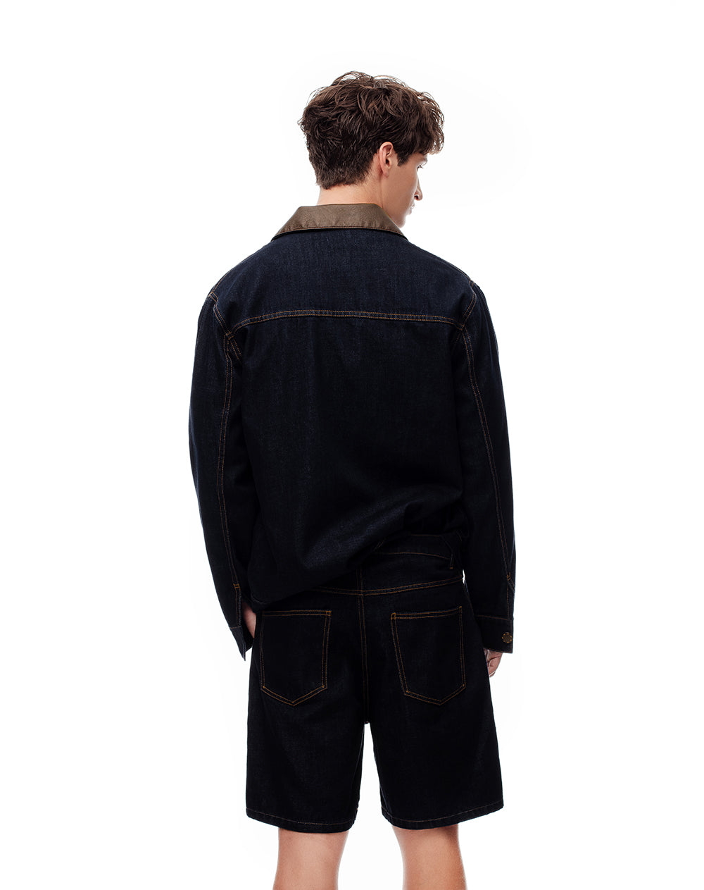 Bermuda regular fit índigo oscuro