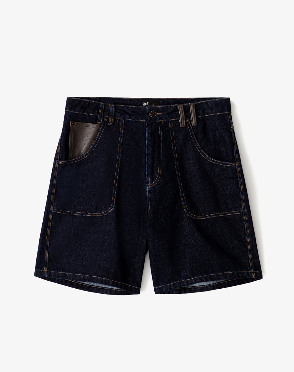 Bermuda regular índigo oscuro hombre