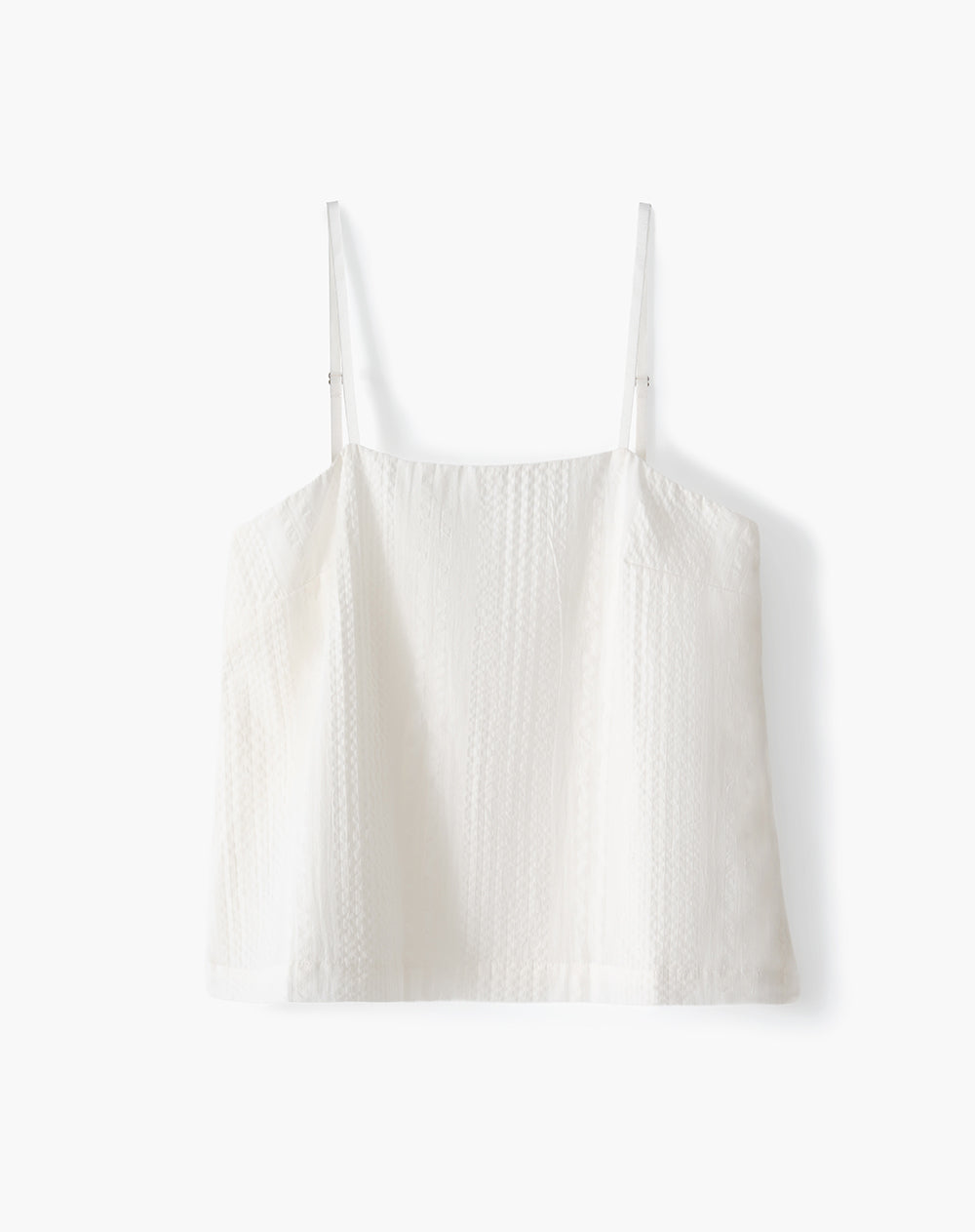 Blusa regular texturizada blanca mujer