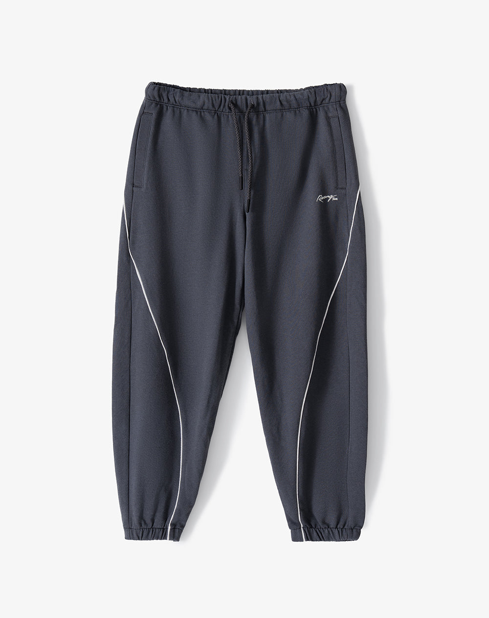 Jogger regular tiro medio gris niño