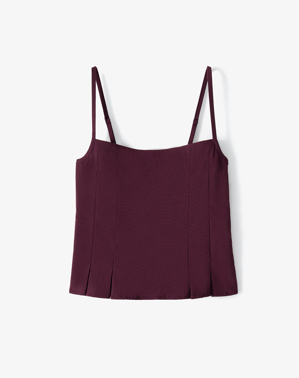 Blusa slim tiras vinotinto mujer