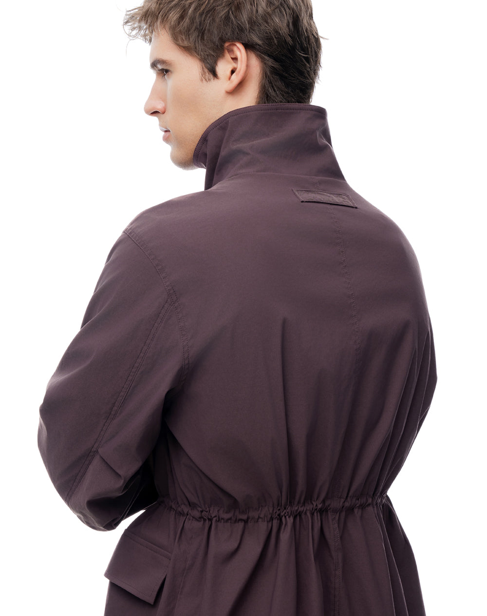Chaqueta rompevientos regular vinotinto hombre