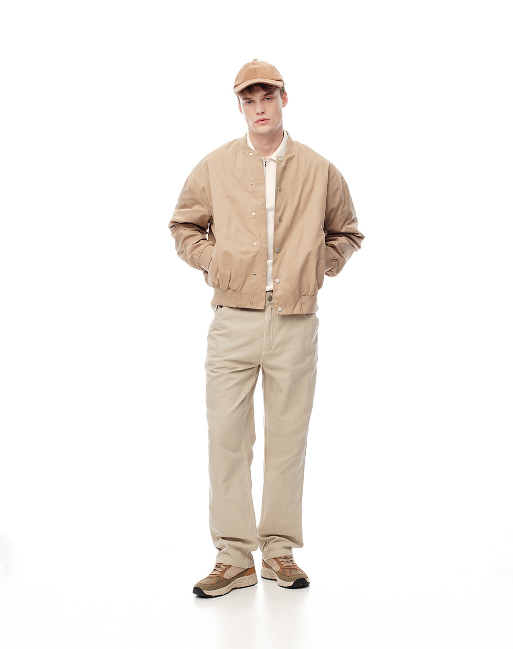 Jean regular fit tiro medio cafe