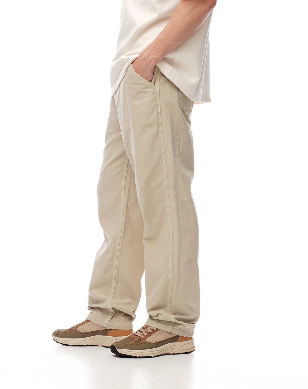 Jean regular fit tiro medio cafe