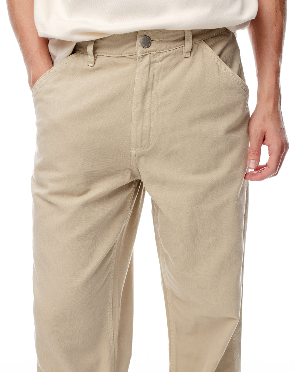Jean regular fit tiro medio cafe