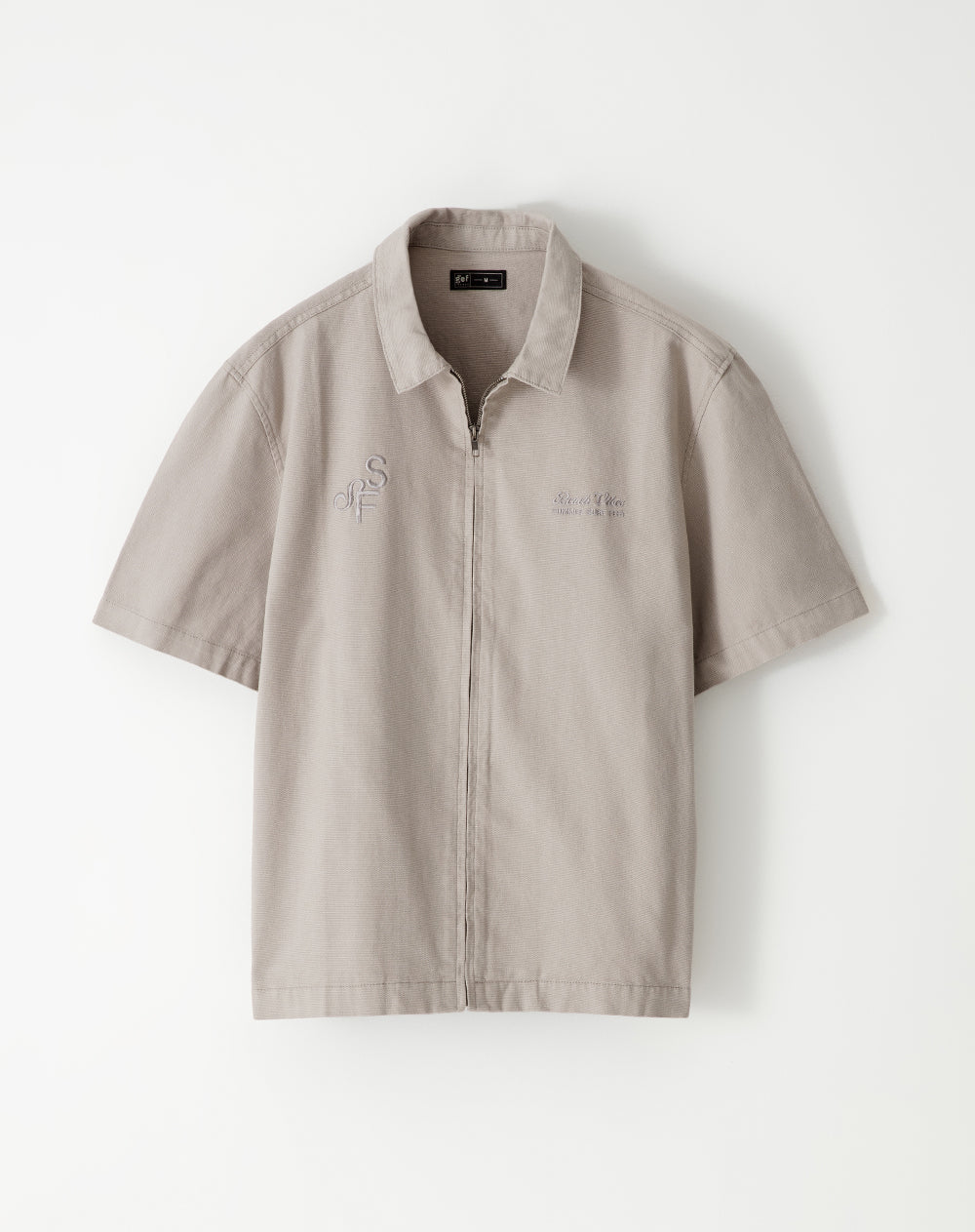 Camisa regular fit tiro alto cafe