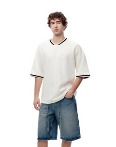 Camiseta regular fit manga corta vainilla