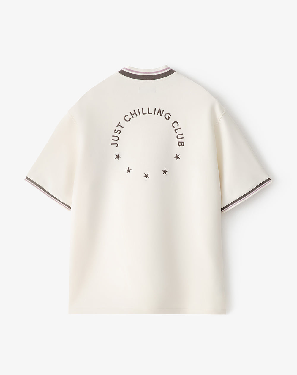 Camisa manga corta beisbolera vainilla hombre