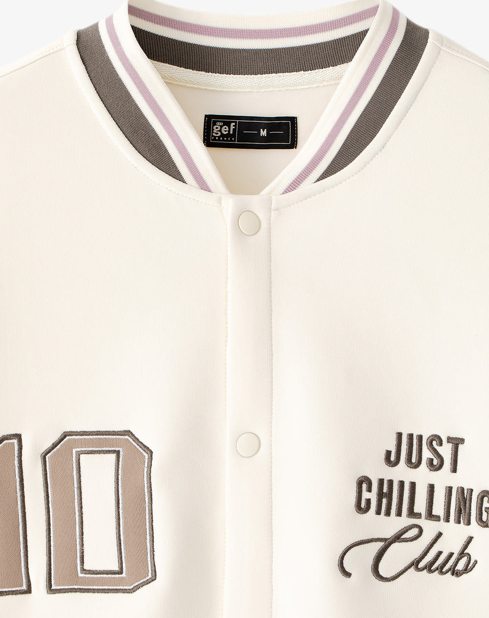 Camisa manga corta beisbolera vainilla hombre