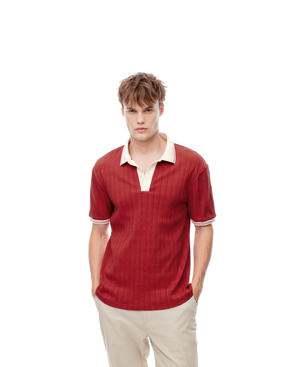 Polo regular fit roja